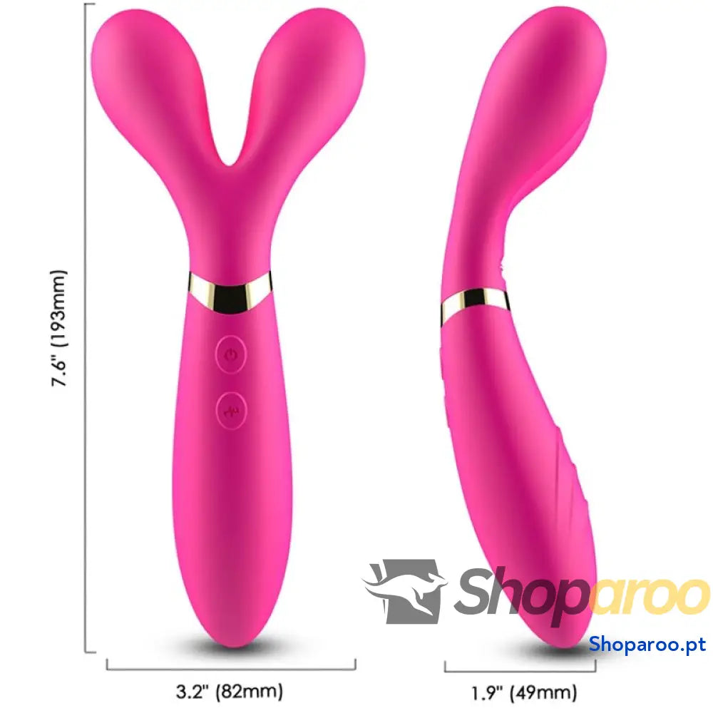 ARMONY MASSAGER Y WAND E VIBRADOR CABEÇA DUPLA FÚCSIA