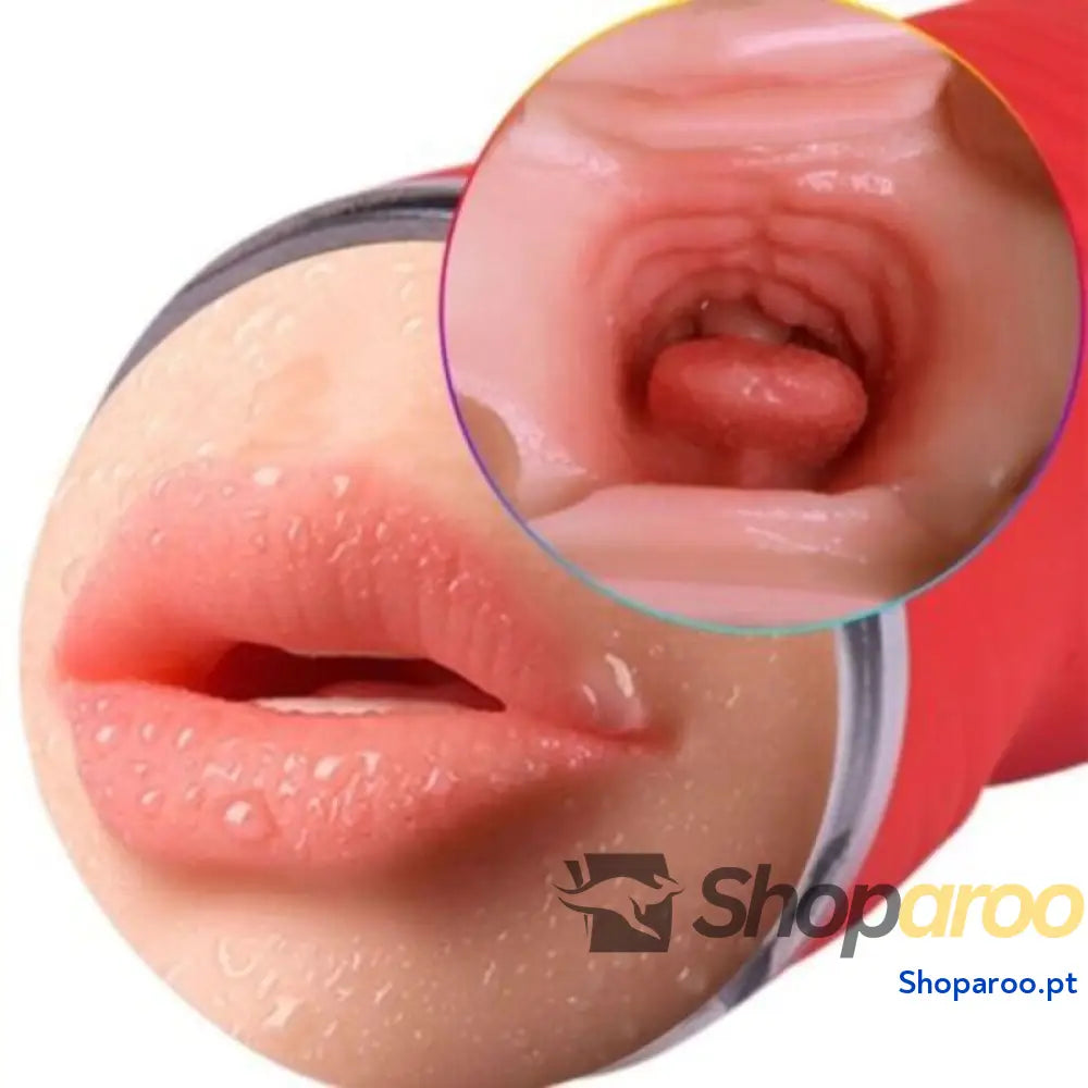 ARMONY - MASTURBADOR DUPLO VAGINA E BOCA VERMELHA