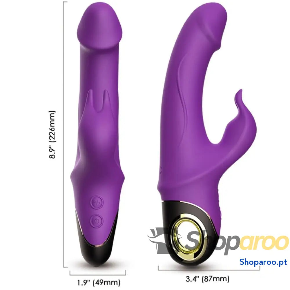 ARMONY METEROR DILDO VIBRADOR COELHO ROTATOR ROXO