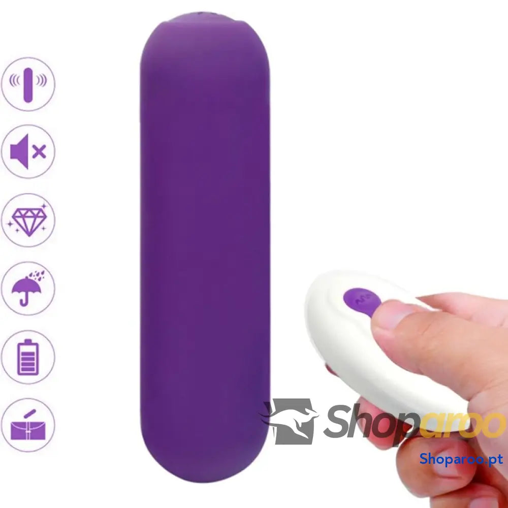 ARMONY - SPLASH JOIE VIBRADOR BULLET SILICONE CONTROLE REMOTO 10 VIBRAÇÕES 75 X 19 CM ROXO