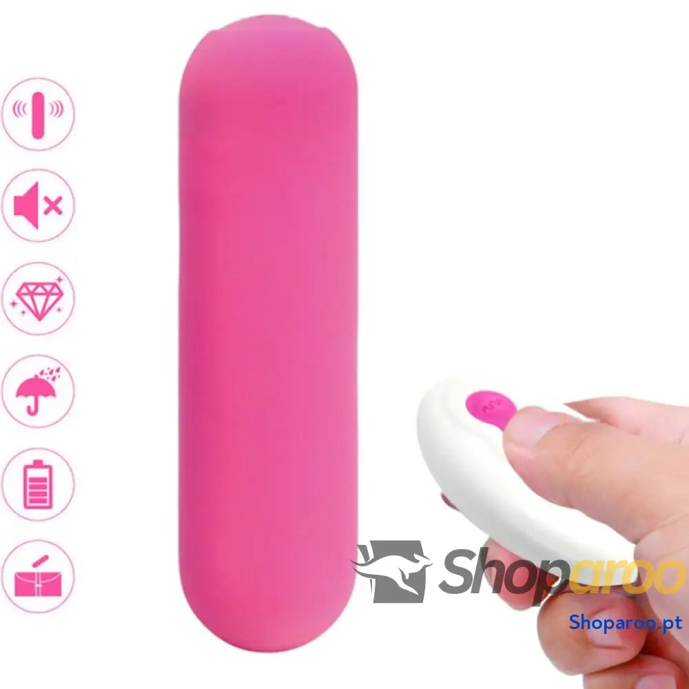 ARMONY - SPLASH JOIE VIBRADOR BULLET SILICONE CONTROLE REMOTO 10 VIBRAÇÕES 75 X 19 CM ROSA