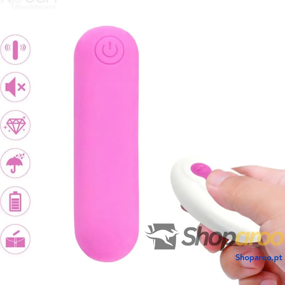ARMONY - SPLASH JOLINE VIBRADOR BALA SILICONE CONTROLE REMOTO 10 VIBRAÇÕES 65 X 15 CM ROSA