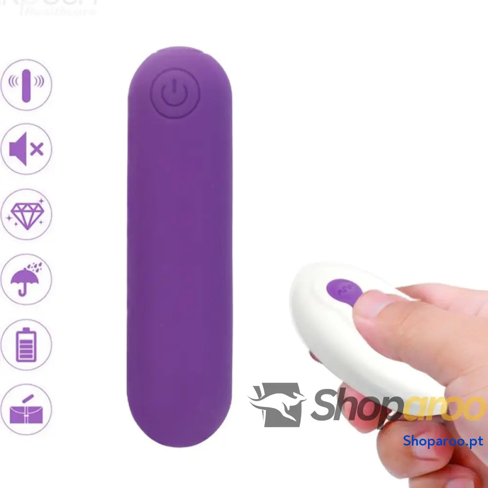 ARMONY - SPLASH JOLINE VIBRADOR BALA SILICONE CONTROLE REMOTO 10 VIBRAÇÕES 6.5 X 1.5 CM ROXO
