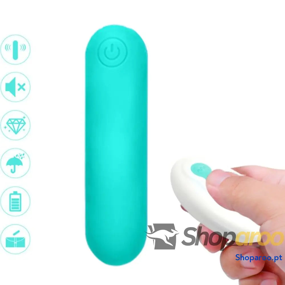 ARMONY - SPLASH JOLINE VIBRADOR BULLET SILICONE CONTROLE REMOTO 10 VIBRAÇÕES 65 X 15 CM VERDE
