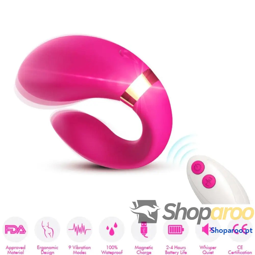 ARMONY VIBRADOR CRESCENTE PARA CASAIS CONTROLE REMOTO FÚCSIA