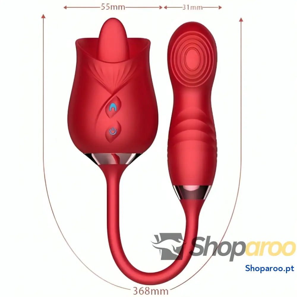 ARMONY - VIBRADOR DE FLOR DELIGHT E BUMPING COM LÍNGUA VERMELHA