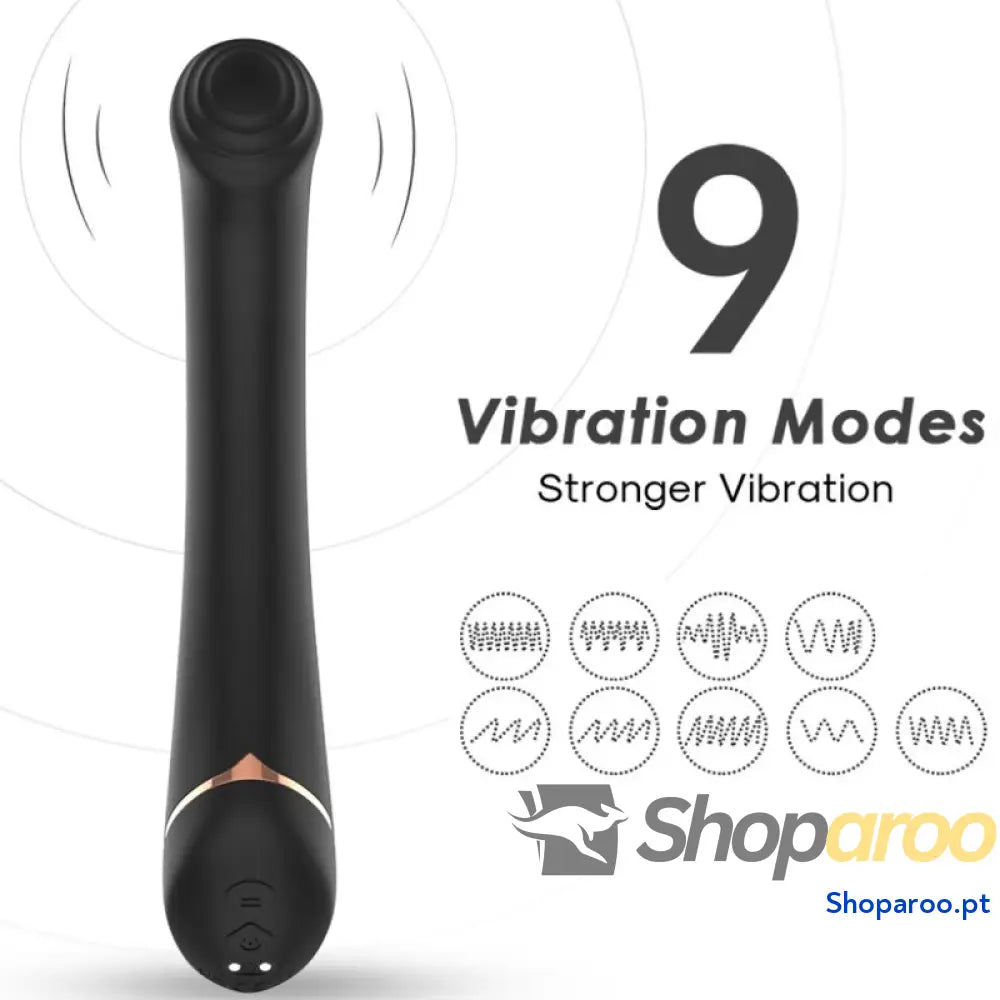 ARMONY - VIBRADOR FALT HEAD SILICONE PRETO