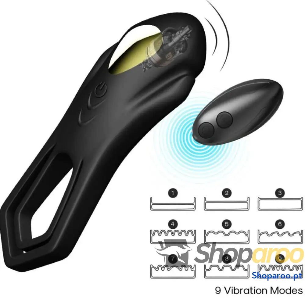 ARMONY - VIBRADOR ROADSTER ANEL DUPLO CONTROLE REMOTO PRETO