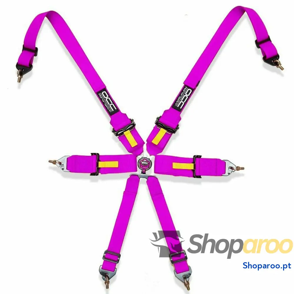 Arnês com 6 pontos de fixação OCC Motorsport Cor de Rosa