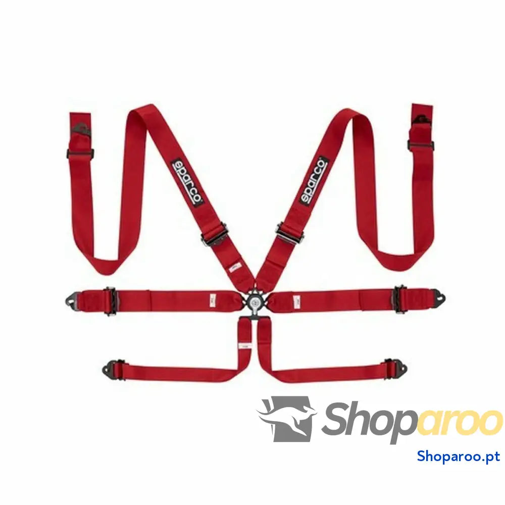 Arnês com 6 pontos de fixação Sparco S04818RALRS Vermelho