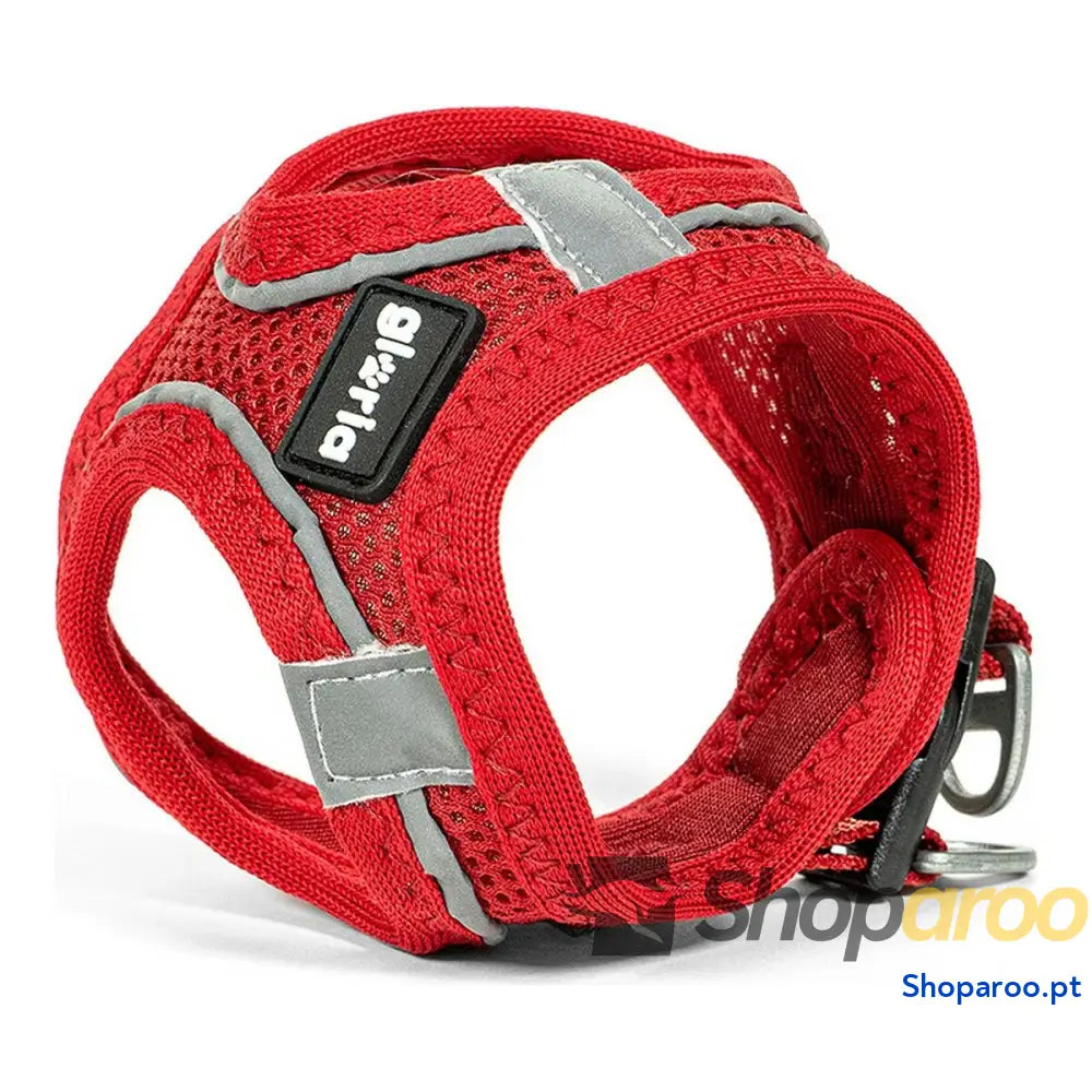 Arnês para Cães Gloria Air Mesh Trek Star Ajustável Vermelho Tamanho XXXS (18-20 cm)