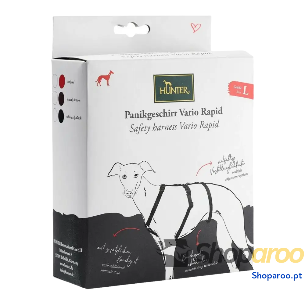 Arnês para Cães Hunter Safety VR 64-100 cm Vermelho L M/L