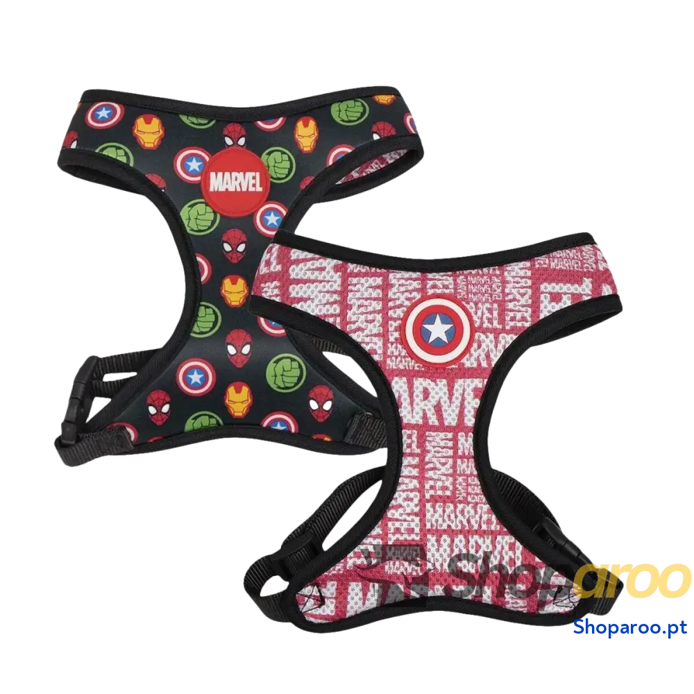 Arnês para Cães Marvel Reversível S/M Vermelho