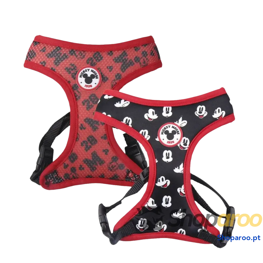 Arnês para Cães Mickey Mouse S/M Preto