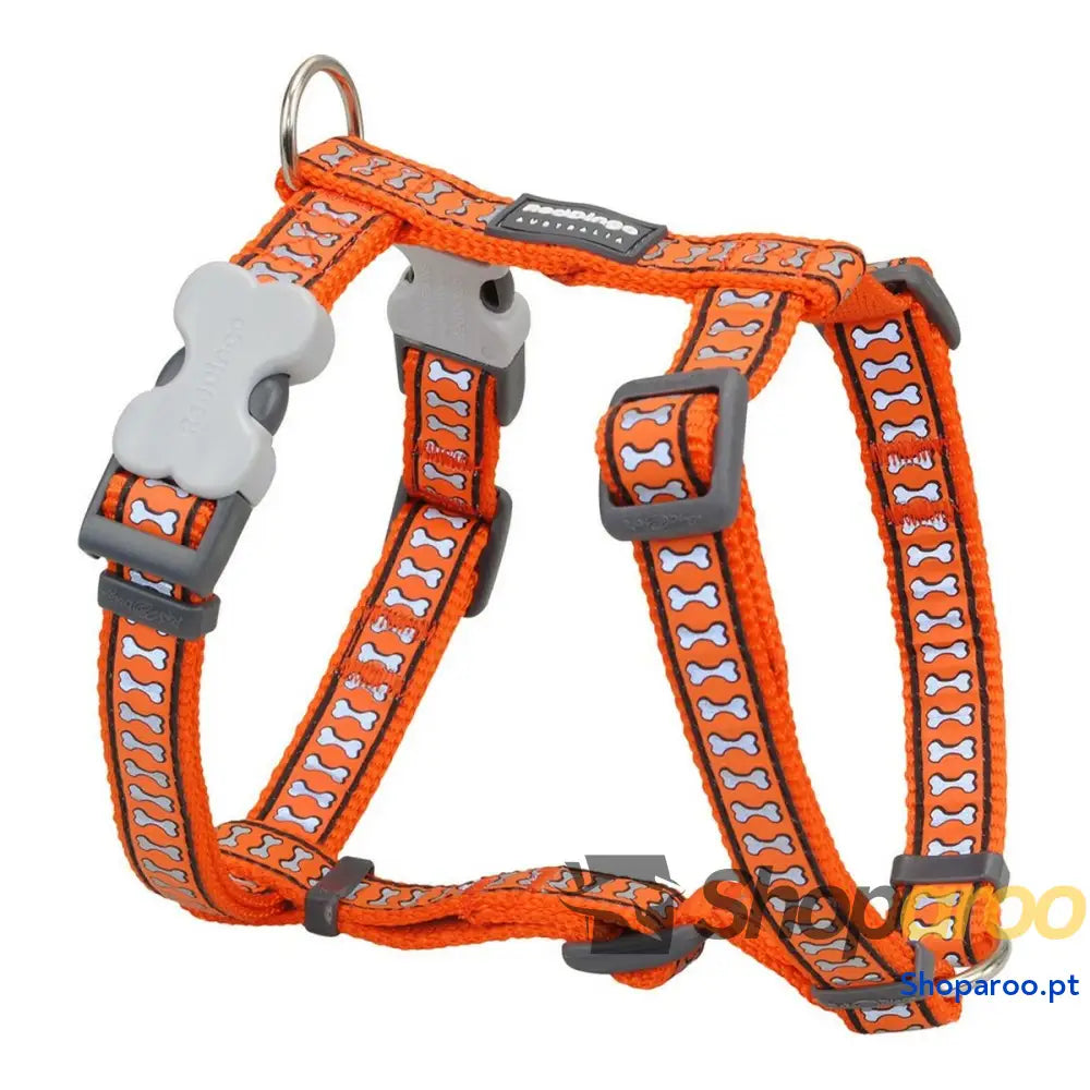 Arnês para Cães Red Dingo Osso Refletor 25-39 cm Laranja