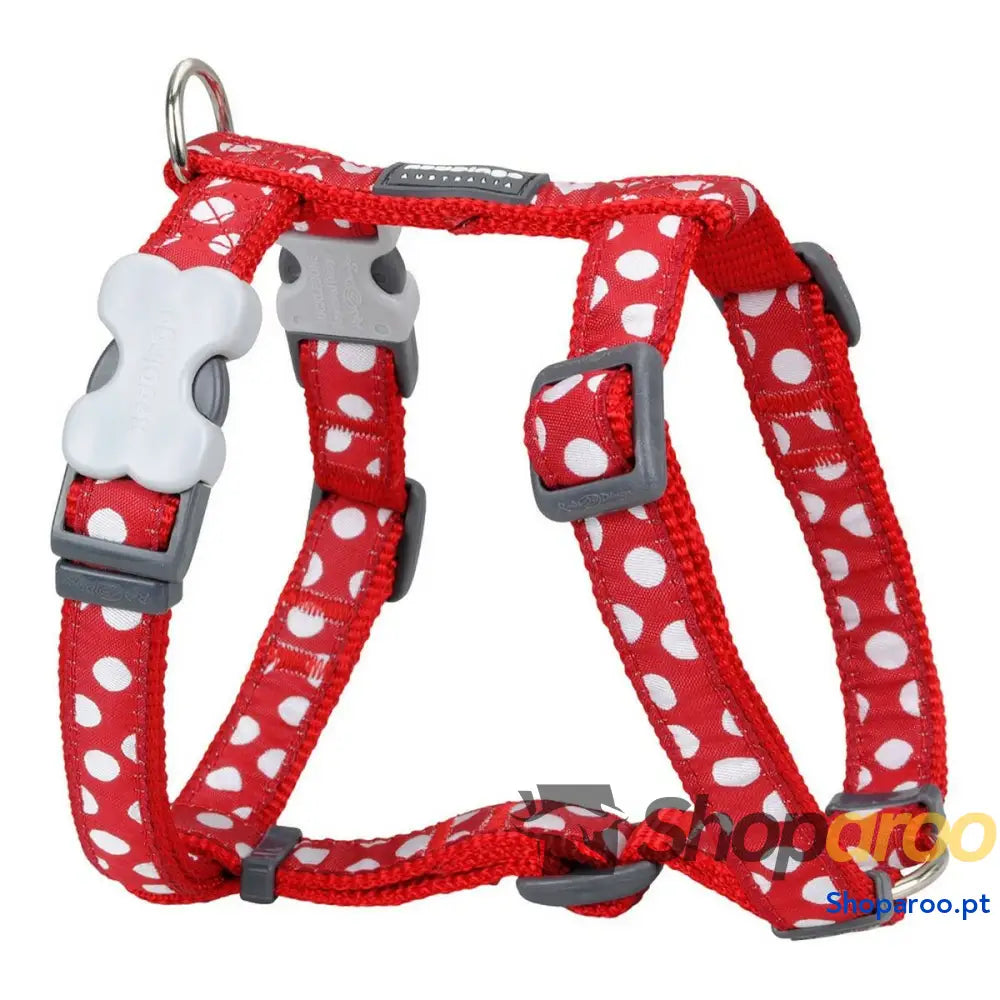 Arnês para Cães Red Dingo Style Branco Lunares 46-76 cm