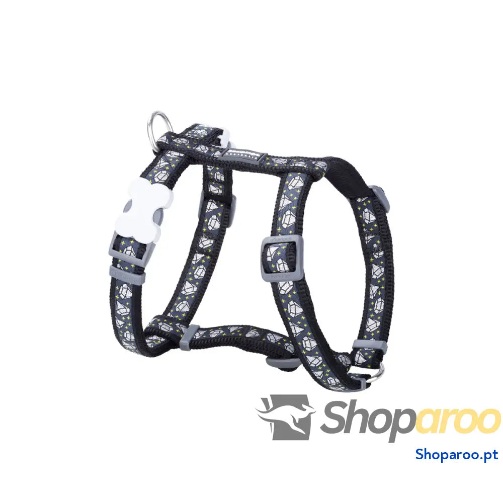 Arnês para Cães Red Dingo STYLE DIAMOND 36-54 cm Preto 30-48 cm