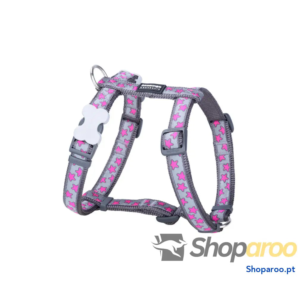 Arnês para Cães Red Dingo STYLE HOT PINK ON COOL GREY 45-66 cm 36-59 cm