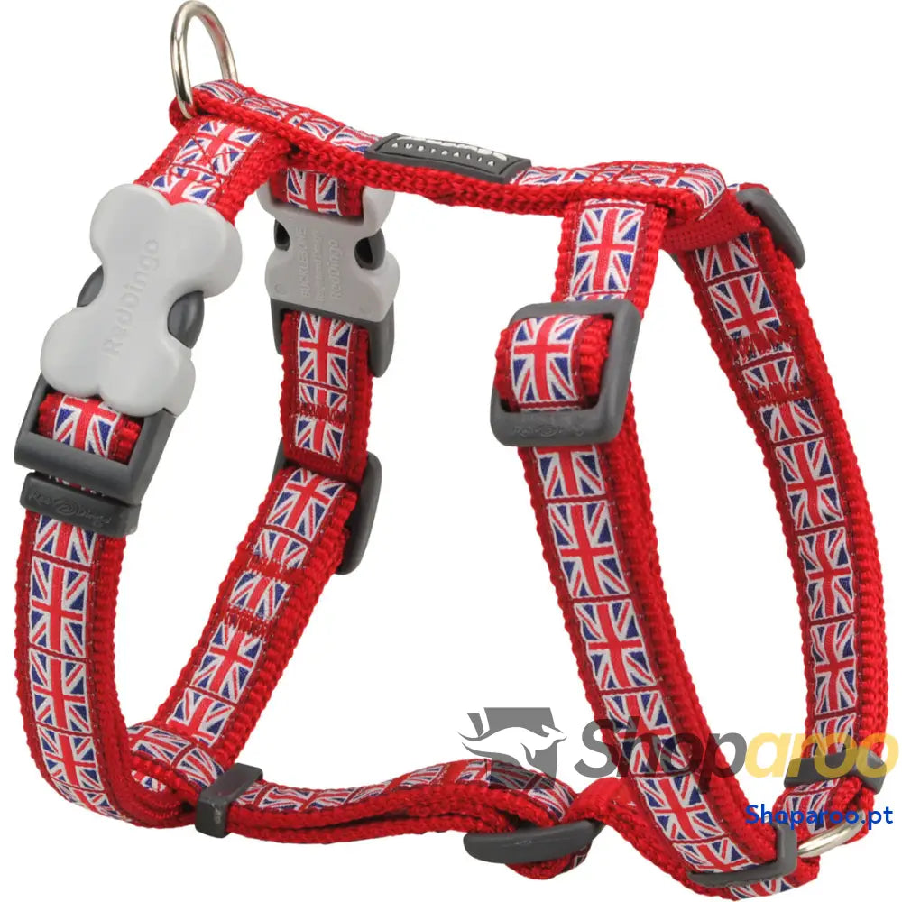 Arnês para Cães Red Dingo Union Jack 25-39 cm Vermelho