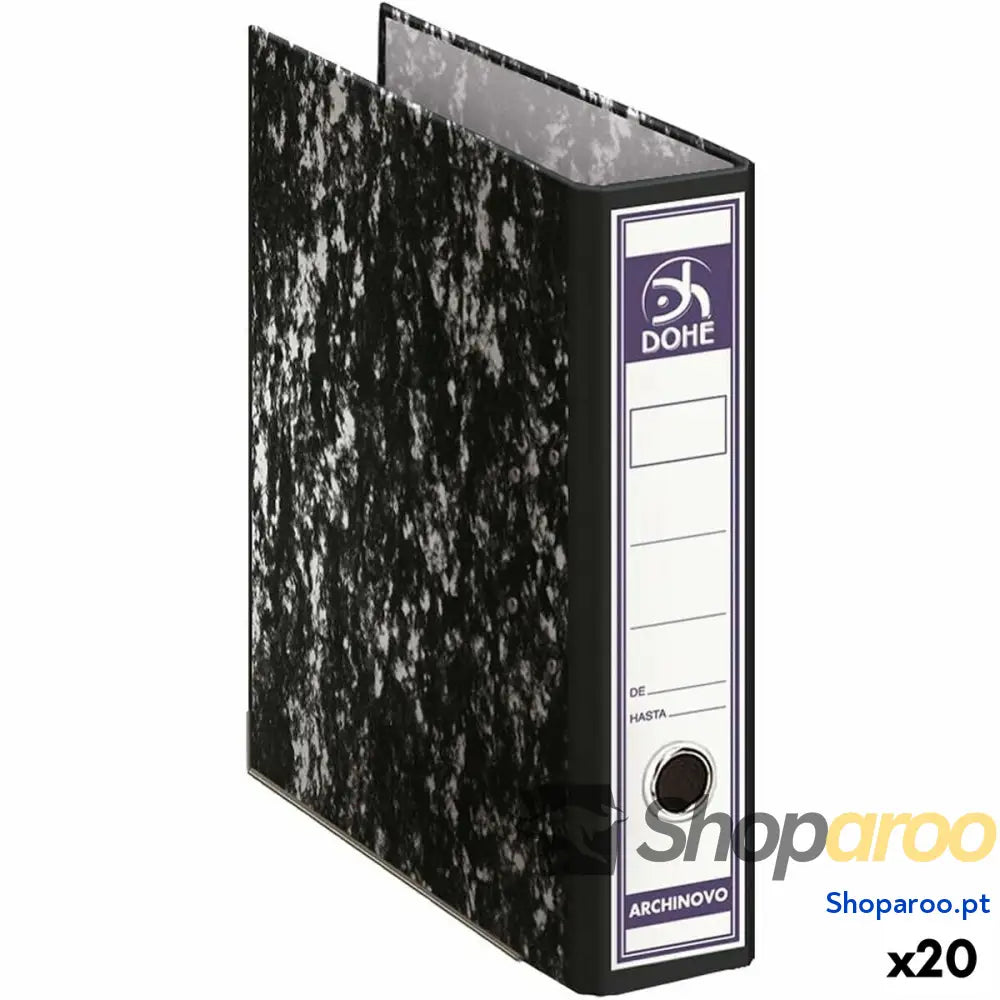 Arquivador de Alavanca DOHE 28,2 x 31,8 x 7,5 cm Preto (20 Unidades)