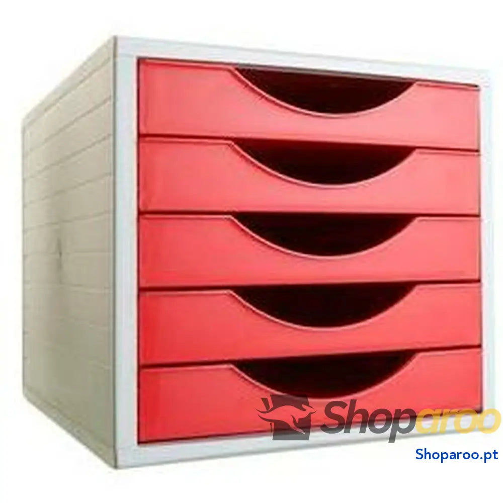 Arquivador modular Archivo 2000 ArchivoTec Serie 4000 5 gavetas Din A4 Vermelho 34 x 27 x 26 cm