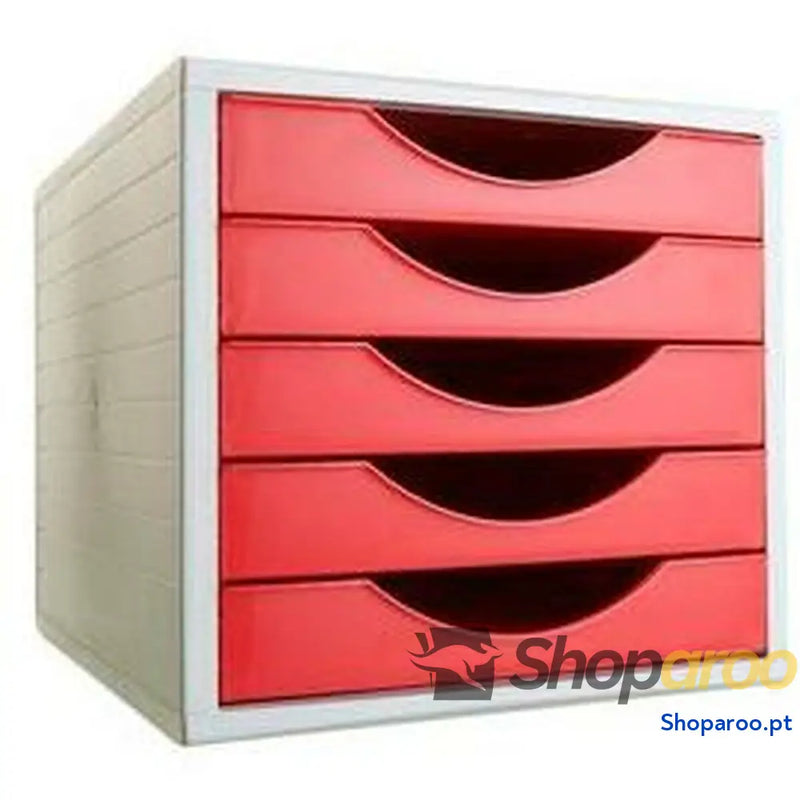 Arquivador modular Archivo 2000 ArchivoTec Serie 4000 5 gavetas Din A4 Vermelho 34 x 27 x 26 cm