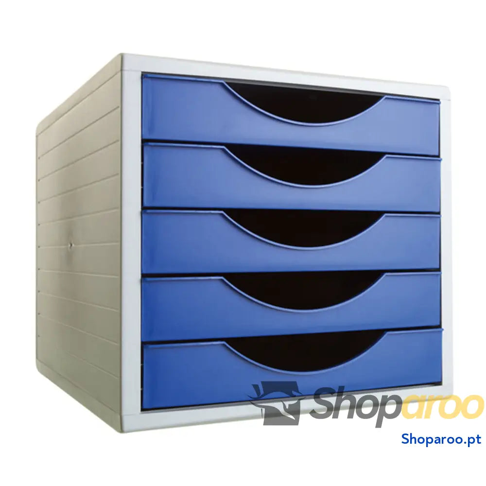 Arquivador modular Archivo 2000 ArchivoTec Serie 4000 5 gavetas Din A4 Azul 34 x 27 x 26 cm