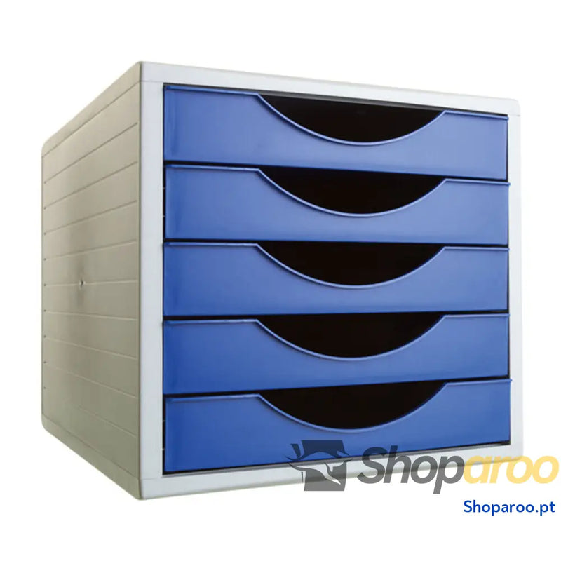 Arquivador modular Archivo 2000 ArchivoTec Serie 4000 5 gavetas Din A4 Azul 34 x 27 x 26 cm