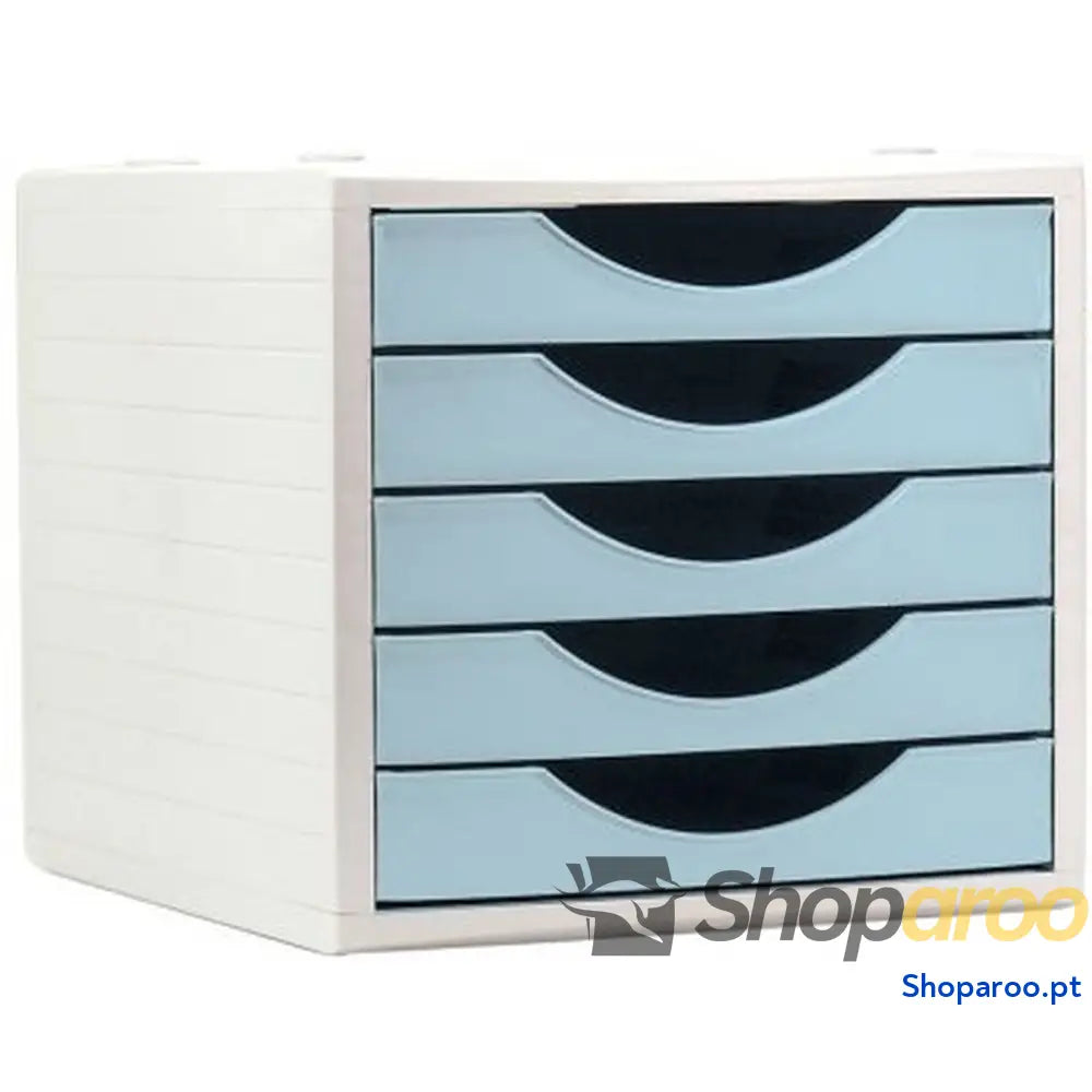 Arquivador modular Archivo 2000 ArchivoTec Serie 4000 5 gavetas Din A4 Azul Pastel 34 x 27 x 26 cm