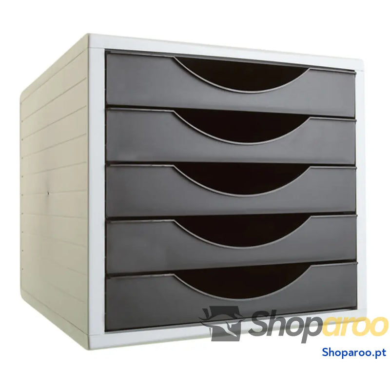 Arquivador modular Archivo 2000 ArchivoTec Serie 4000 5 gavetas Din A4 Preto 34 x 27 x 26 cm