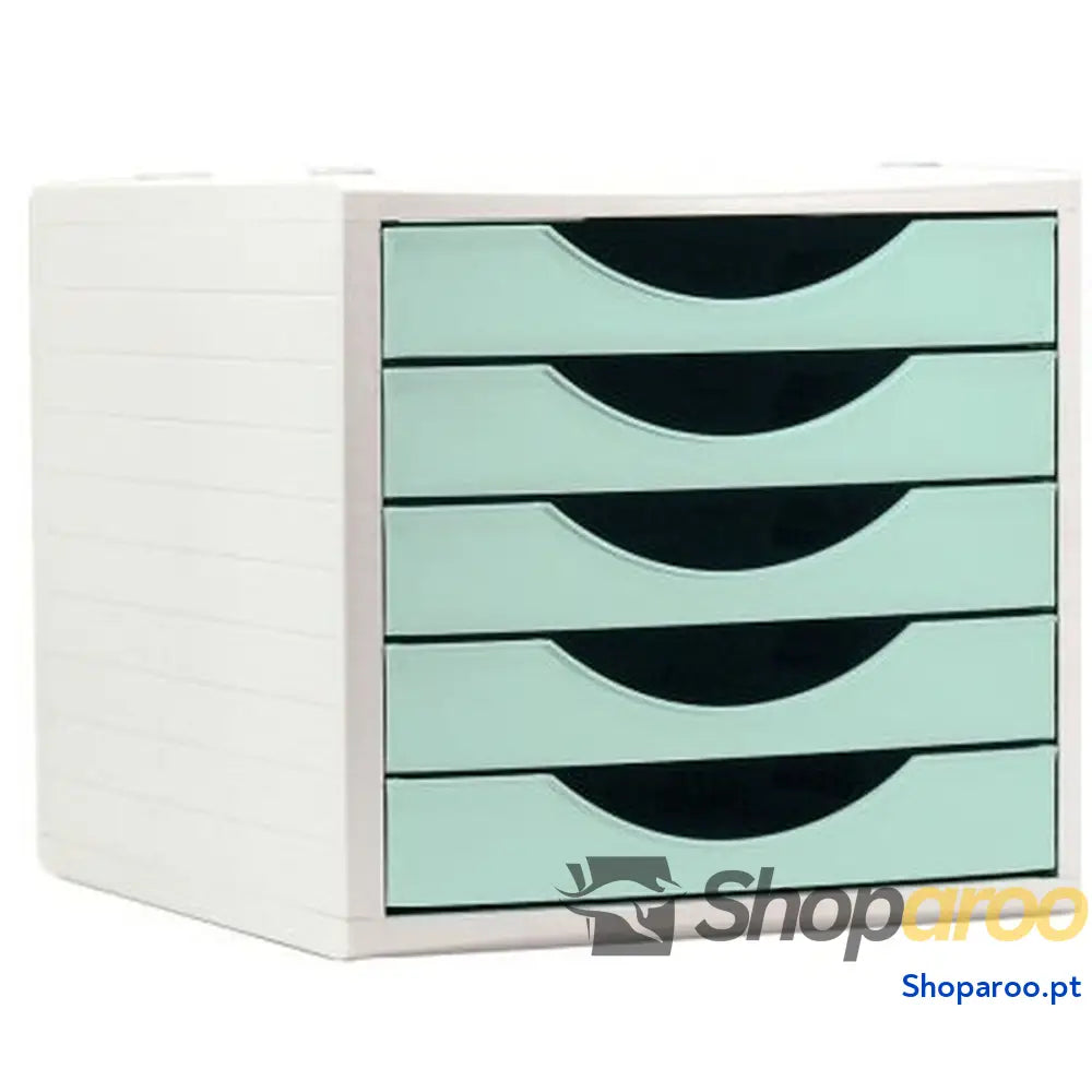 Arquivador modular Archivo 2000 ArchivoTec Serie 4000 5 gavetas Verde Pastel 34 x 27 x 26 cm