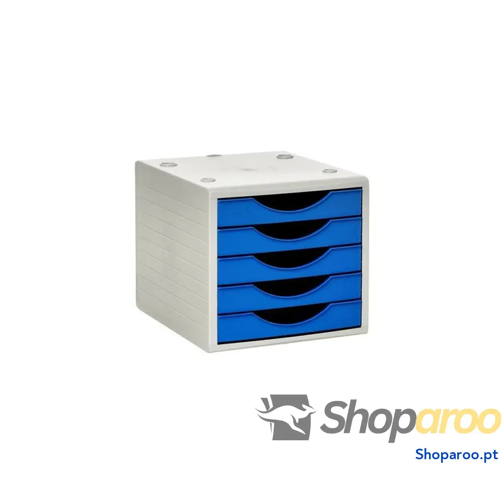 Arquivador modular Archivo 2000 ArchivoTec Serie 4000 Azul 5 gavetas Din A4 Cinzento 34 x 27 x 26 cm