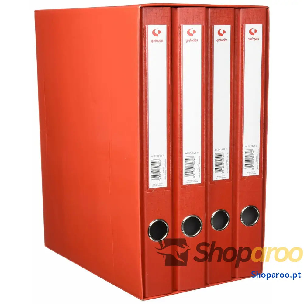 Arquivador modular Grafoplas Pasta com argolas x 4 Vermelho A4