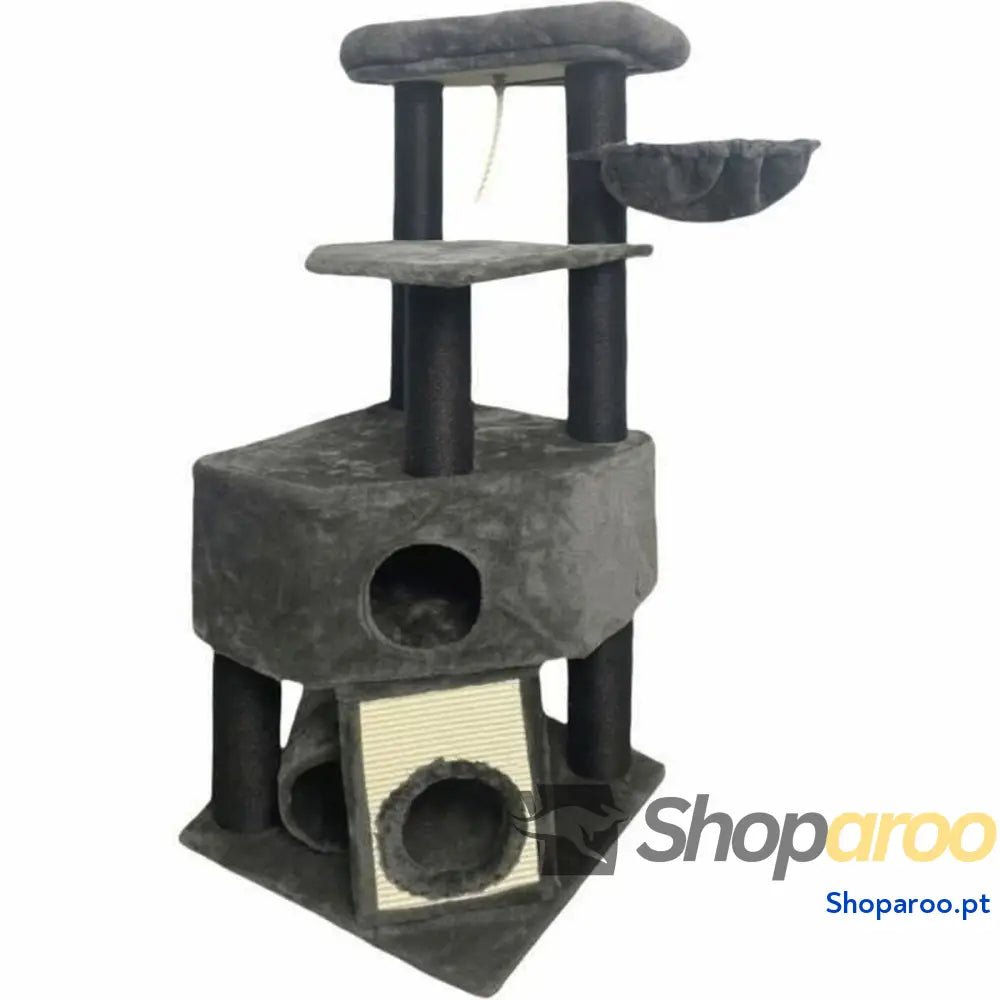 Arranhador para Gatos Guily Dark Cinzento Poliéster Juta Felpa Madeira Metal Papel Aço Madeira MDF Sisal (1 Unidade)