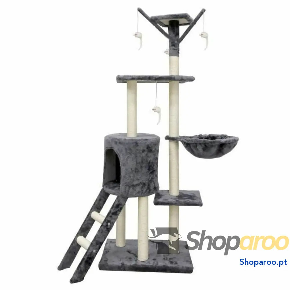 Arranhador para Gatos Jipsy 79 x 34 x 138 cm Cinzento Sisal Ø 7 cm