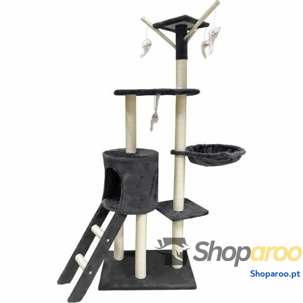 Arranhador para Gatos Jipsy Dark Cinzento Felpa Madeira (1 Unidade)
