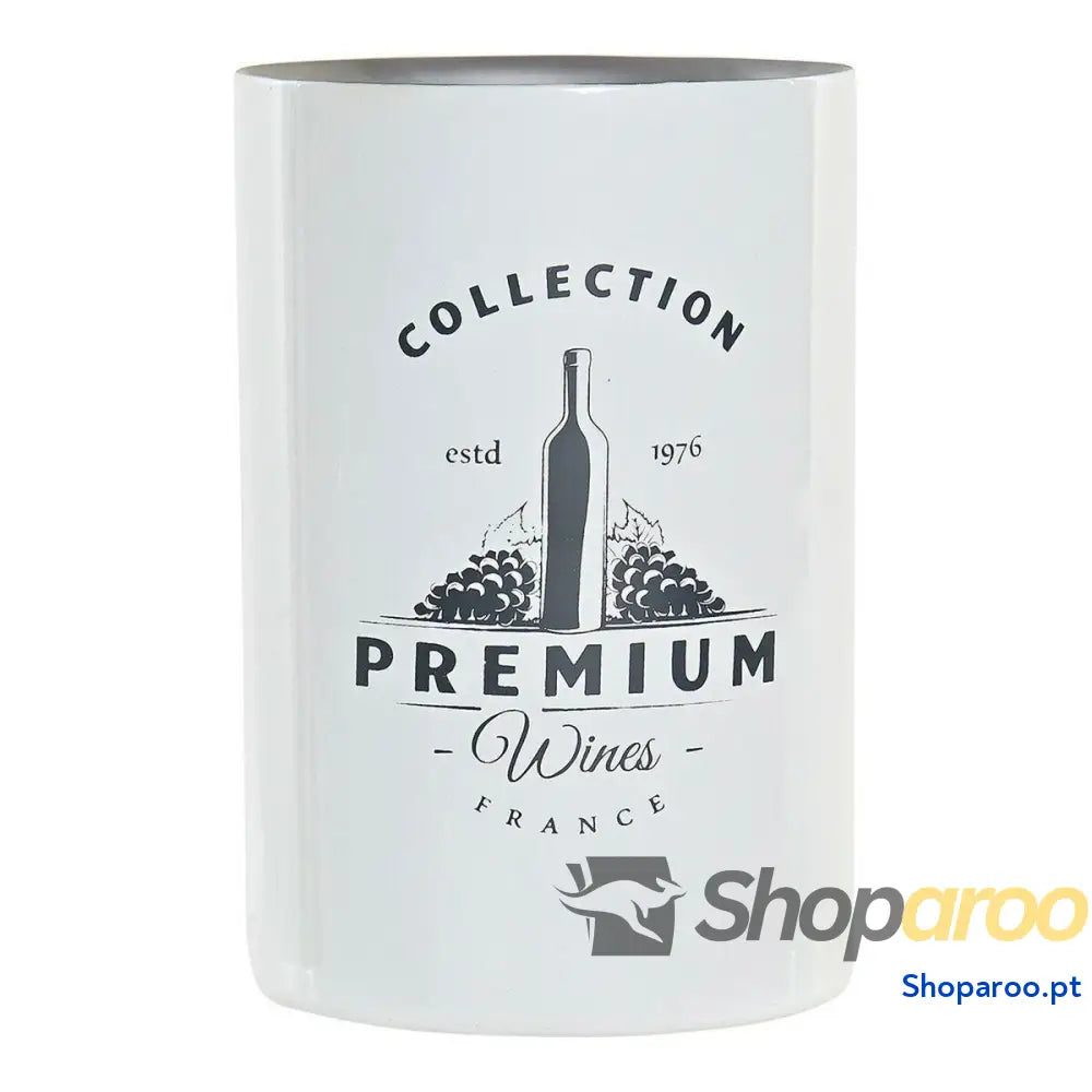 Arrefecedor de Garrafas DKD Home Decor Branco Prateado Aço inoxidável 12 x 12 x 18 cm