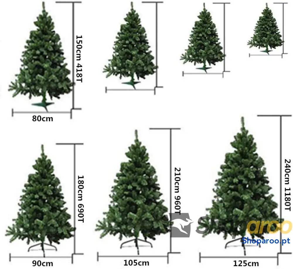 Árvore de Natal artificial extra enchimento árvores com folhas espumilhão 150 cm a 300 primeira qualidade super natural