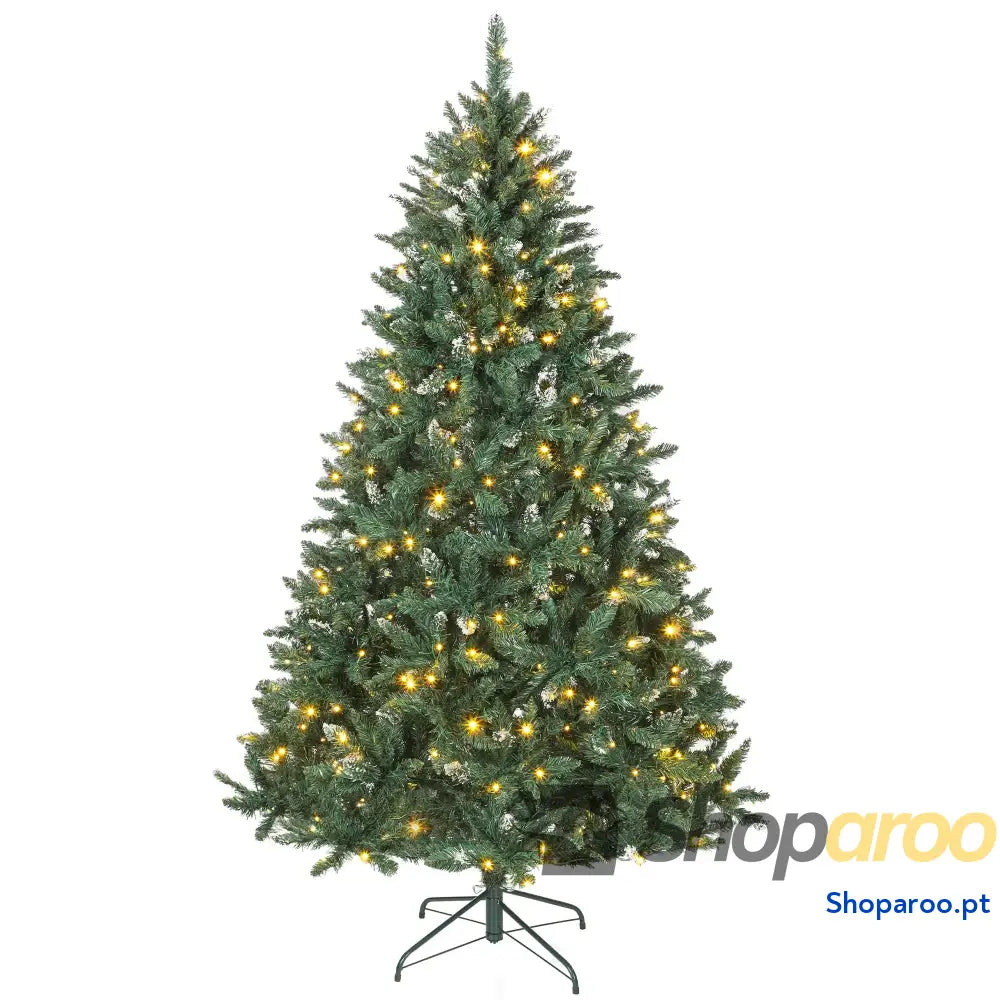 Árvore de Natal artificial verde com luzes LED coloridas