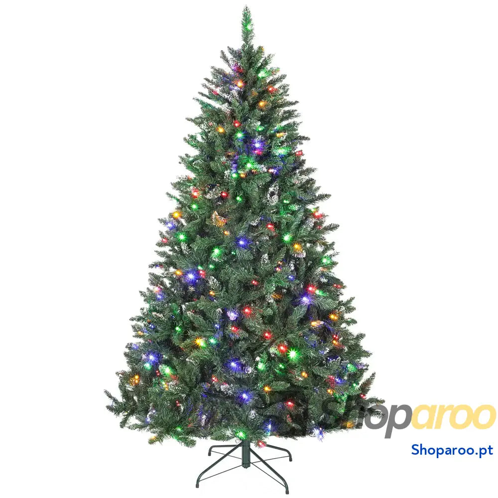 Árvore de Natal artificial verde com luzes LED coloridas