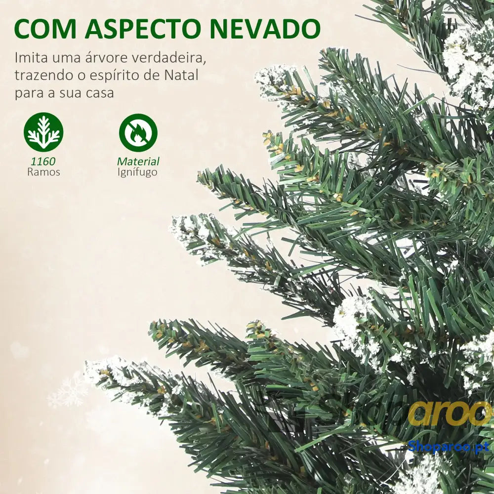 Árvore de Natal artificial verde com luzes LED coloridas