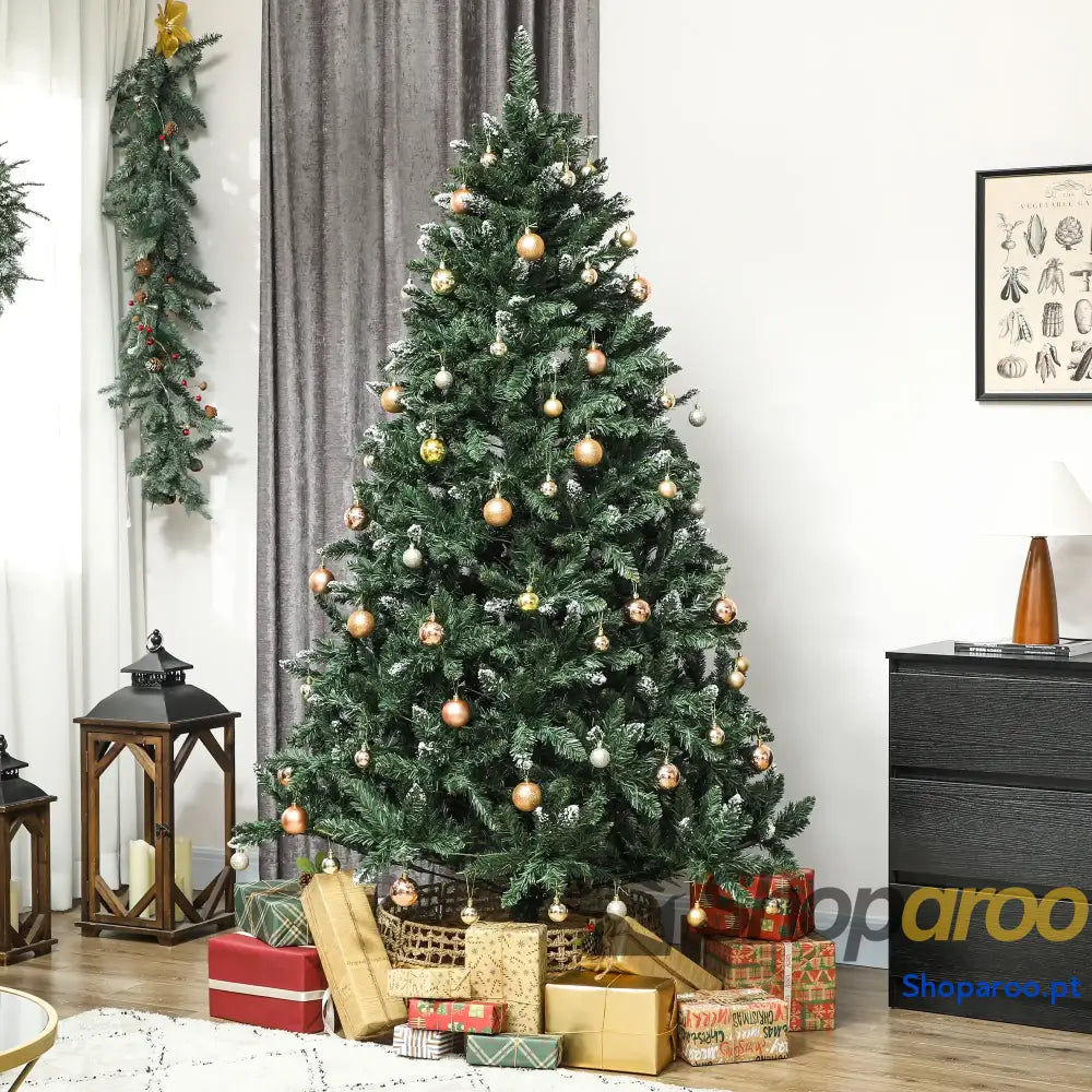 Árvore de Natal artificial verde com luzes LED coloridas