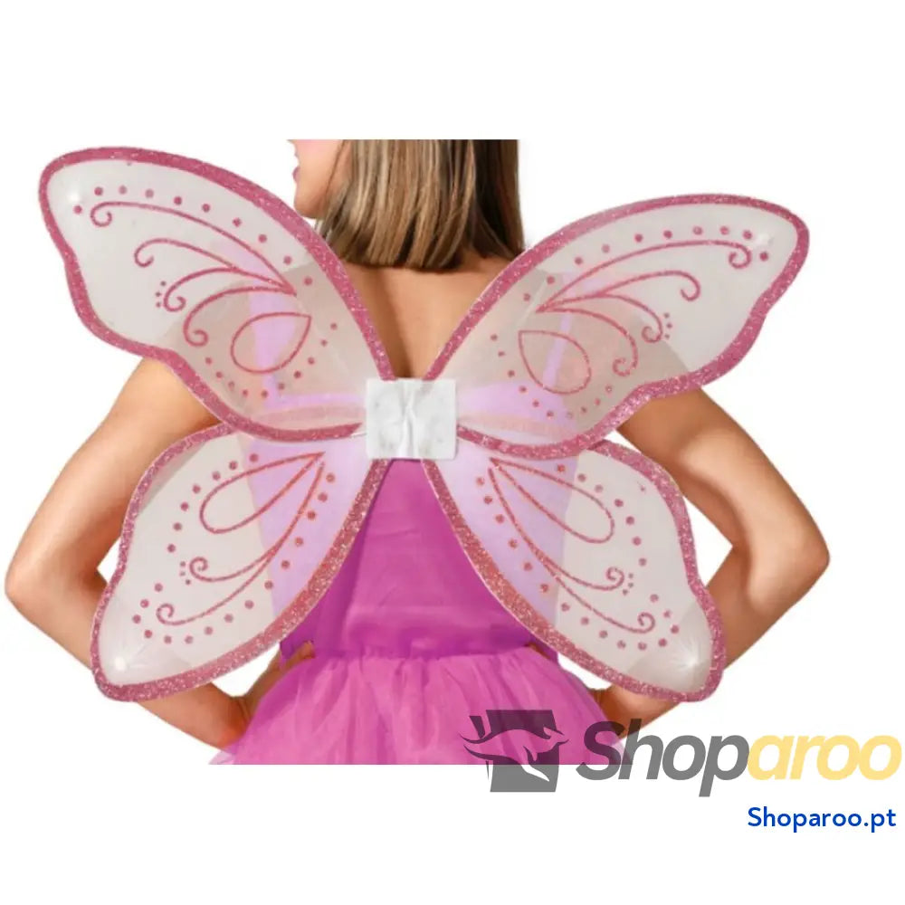 Asas Borboleta Cor de Rosa