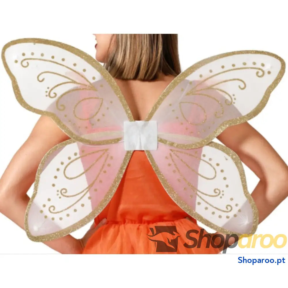 Asas de Borboleta Dourado