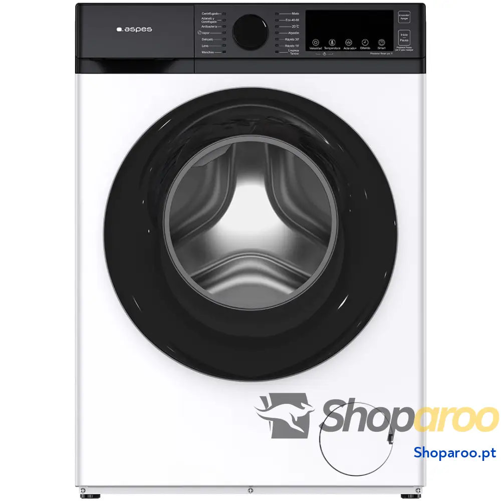 Aspes Máquina de lavar 8 kg carga frontal branca AL8202AIDV. 1600W 1200 rpm Inverter Motor 11 Programas Função Stop &Go