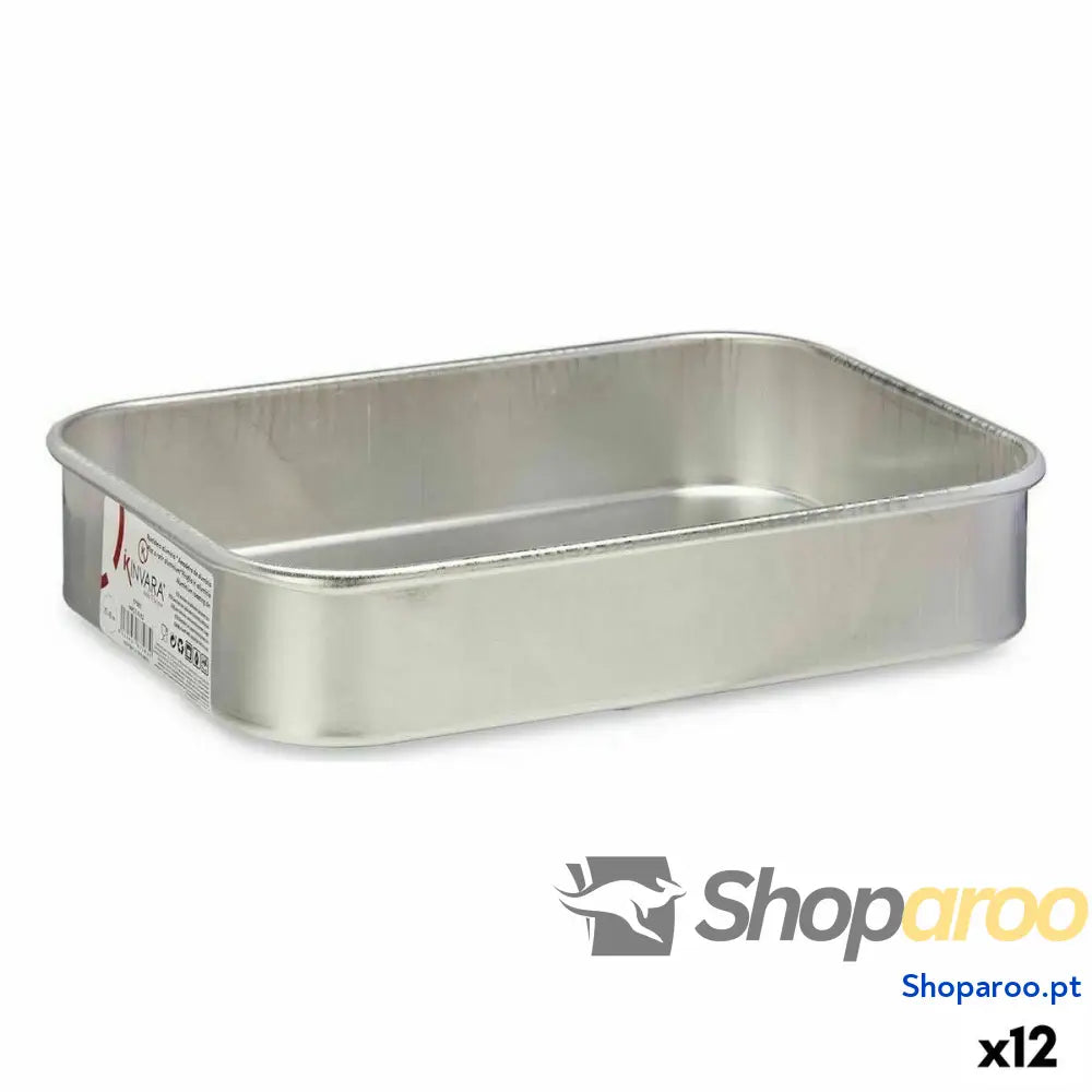Assadeira Kinvara 100149 Prateado Alumínio Ø 18 cm (12 Unidades)