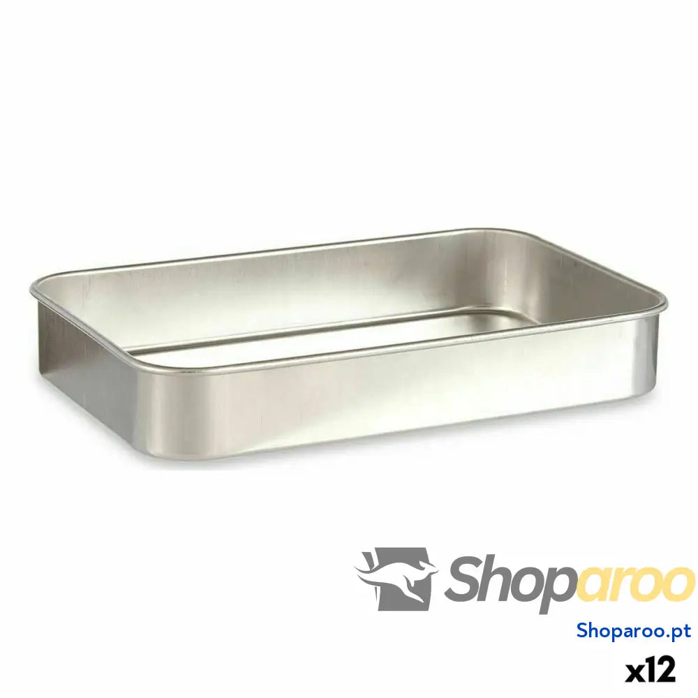 Assadeira Kinvara 100152 Prateado Alumínio 23,5 x 6 36 cm (12 Unidades)