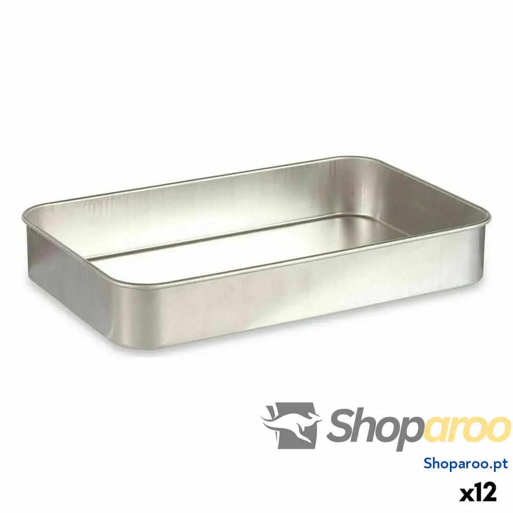 Assadeira Kinvara 100153 Prateado Alumínio 41 x 6,5 26 cm (12 Unidades)
