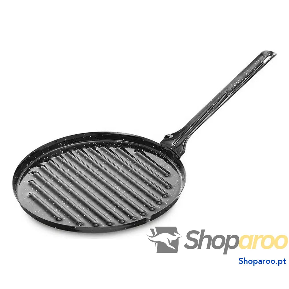 Assadeira Vaello Redonda Preto Aço Esmaltado (Ø 24 cm)