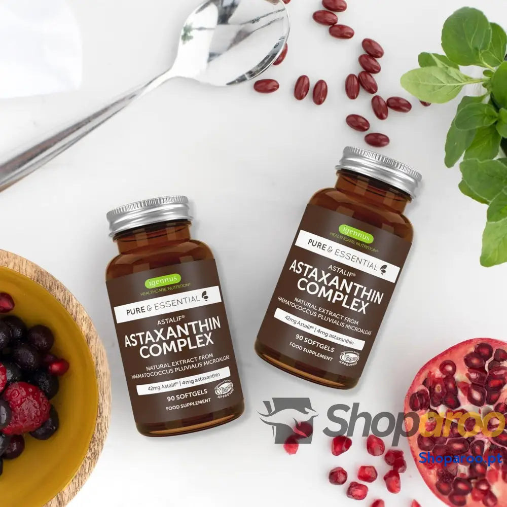 Astaxantina natural Igennus 42 mg antioxidante para saúde cardiovascular